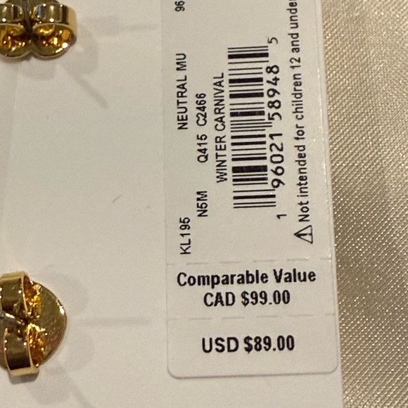 NWT Kate Spade Celebration Champagne Bottle Cubic Zirconia & Pearl Drop Earrings - Picture 6 of 6